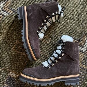 Marc Fisher LTD Izzie Genuine Shearling Lug Sole Boots